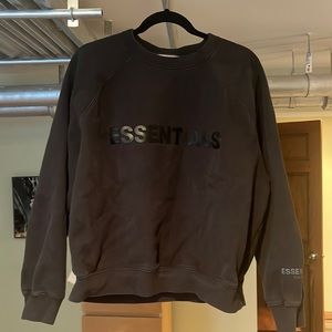 Fear of god essentials crew neck sweatshirt large logo street wear